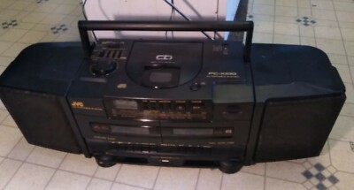 JVC PC-X100 CD Portable System Player FM AM Dual Cassete Boombx