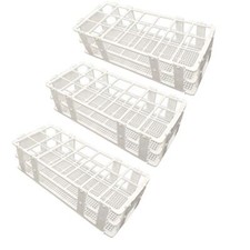 Plastic Test Tube Racks 21 Holes for 30mm Tubes Detachable 3 Packs White