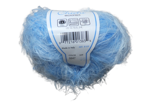 NEW Moda Dea ChiChi Microfiber Yarn 8 Skeins Blue 87 Yards Each 100% Nylon - Picture 2 of 6