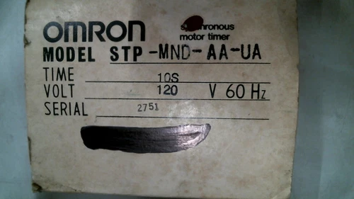 OMRON STP-MND-AA-UA SYNCHRONOUS MOTOR TIMER 10S 120V 60HZ -FREE SHIPPING