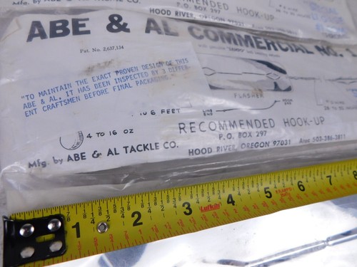 3 NOS 12" Chrome No. 1 Flasher Herring Dodgers Hood River Oregon Vintage Fishing - Imagen 7 de 7