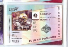 AUDEN TATE 2018 PANINI PRESTIGE FOOTBALL NFL PASSPORT #PP-AT FLORIDA STATE