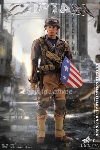 Figura de acción modelo soldado FISH BONETOYS FB-Z013 1/6 WWII Capitán América - Imagen 2 de 8
