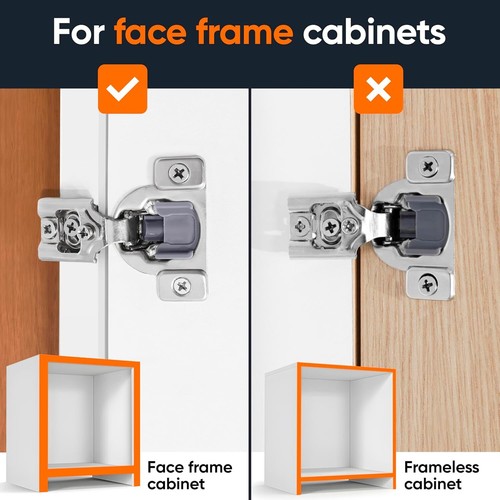DecoBasics40 Pack 1/2" Overlay Soft Close Cabinet Hinges for Kitchen Cabinet - Picture 9 of 9