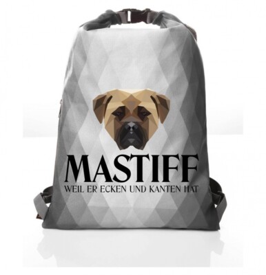 Polygon Beutel MASTIFF Siviwonder Geometrisch Turnbeutel Rucksack Hundemotiv