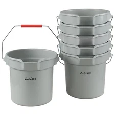 4/6 Pack Commercial Cleaning Pail with Handle Heavy Duty Round Utility Bucket
