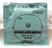 GS CO537 Watch Crystal Fit Swiss - 29.6 x 27.1 mm - Replacement / Repair
