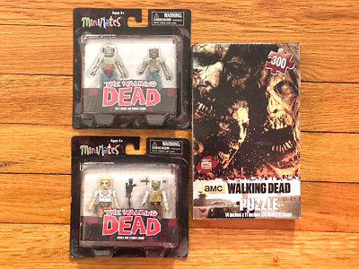 The Walking Dead Lot: 2 Walking Dead Mini Mates & Walking Dead 300 Pc Puzzle  