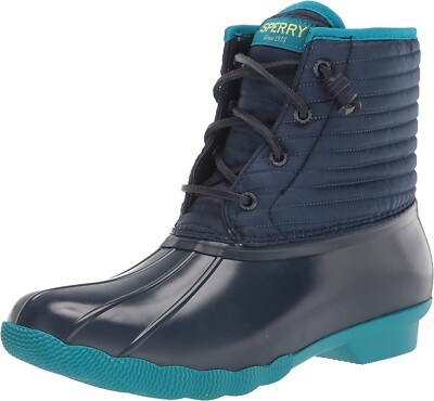 NIB Sperry Womens Top Sider Saltwater Puff Nylon Duck Rain Boot