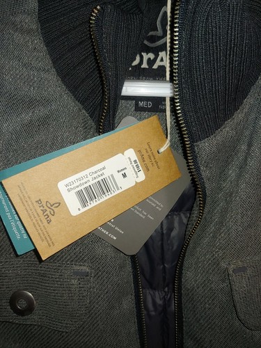 Prana Womens Charcoal Showdown Jacket Size Medium M Grey W23170312 down warm - Picture 8 of 11