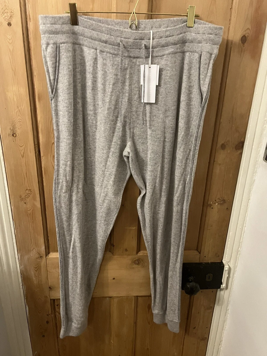 White company cashmere joggers hot sale