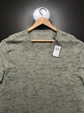 John Varvatos Mens T - Raw Cut Edges - Pickstitch Seams - Legume - $118 NWT