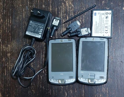 Lot 2 HP IPAQ Pda Pocket Pc - 2700 Acer & SD Card and Hp 214 Batterie / Adapter - Picture 1 of 8