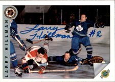 Larry Hillman Signed Auto 1992-93 Ultimate card Toronto Maple Leafs
