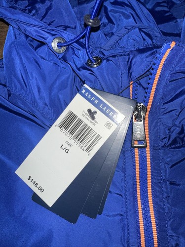 Polo Ralph Lauren Colorblock Windbreaker Jacket Mens Size L LARGE Royal Green - Picture 3 of 7