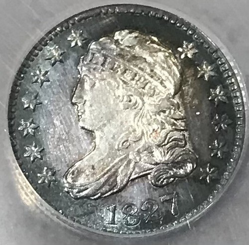 1827 NCS-NGC Bust Dime AU Details Improperly Cleaned Error Holder 1827/1927 - Picture 2 of 4