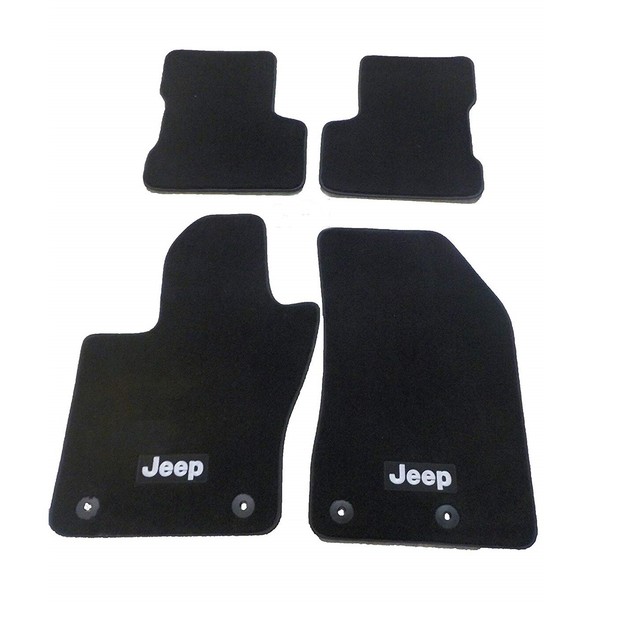 🔥 Mopar NEW Front & Rear Black Carpet Floor Mats For Jeep Renegade 2015