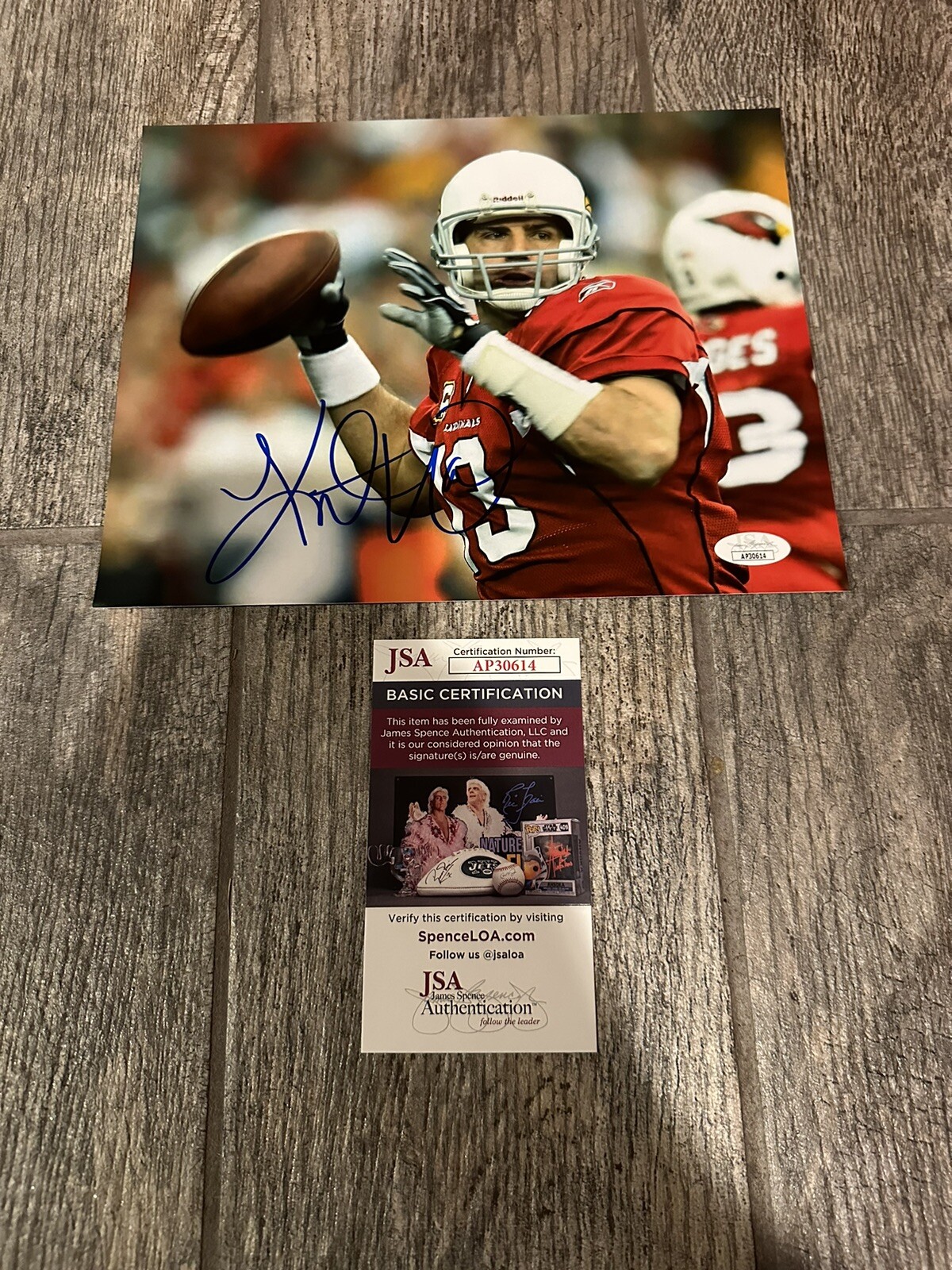 Kurt Warner Autographed Signed Arizona Cardinals 8X10 PHOTO JSA COA HOF 1 