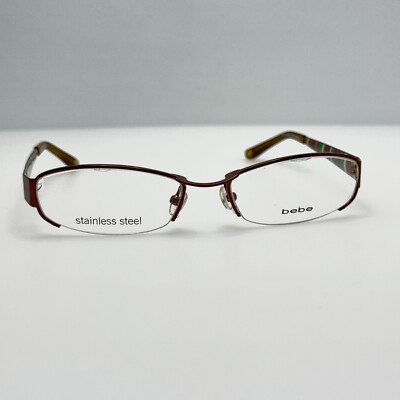 Bebe Eyeglasses Eye Glasses Frames BB Desire Mocha Stripe 53  display picture 2