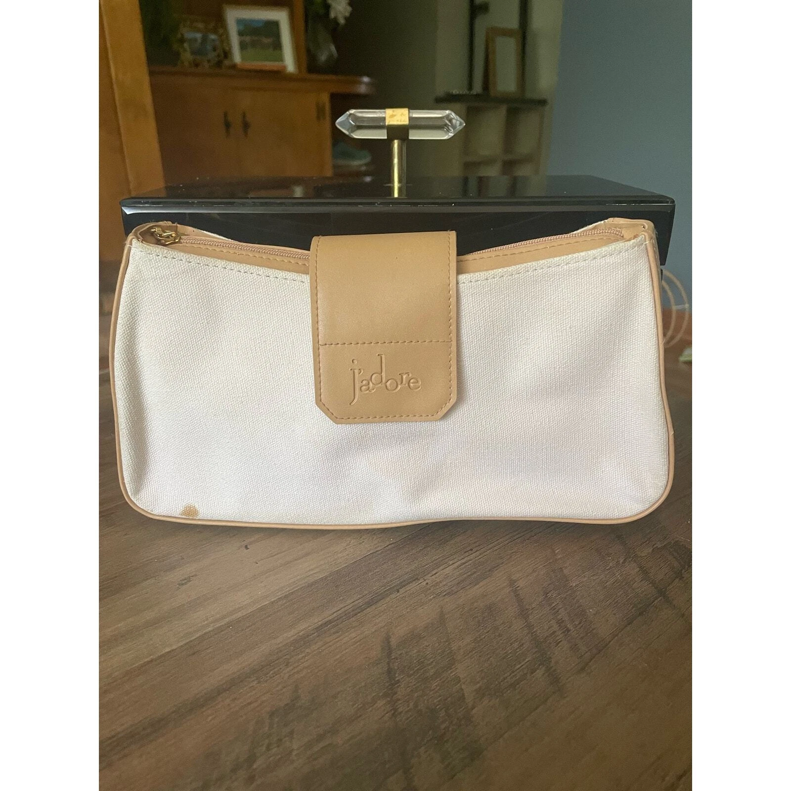 Pochette vintage en toile parfums Christian Dior