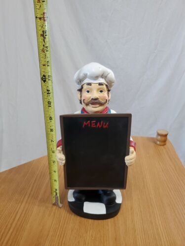 Little Chef Holding Chalkboard restaurant statue - Picture 2 of 4