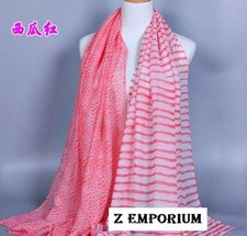 New Viscose Flowers  Stripes Scarf Big Size 180 90 cm 70.9" x 35.4" colors