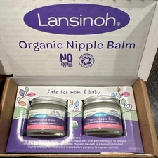 2-Pack Lansinoh Organic Nipple Butter Nipple Cream Safe for Breastfeeding Exp 26