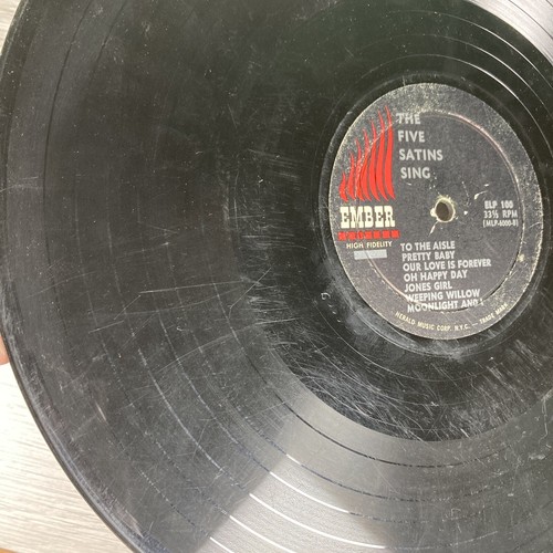 The Five 5 Satins Sing Vinyl LP Ember Records ELP 100 - Picture 16 of 20