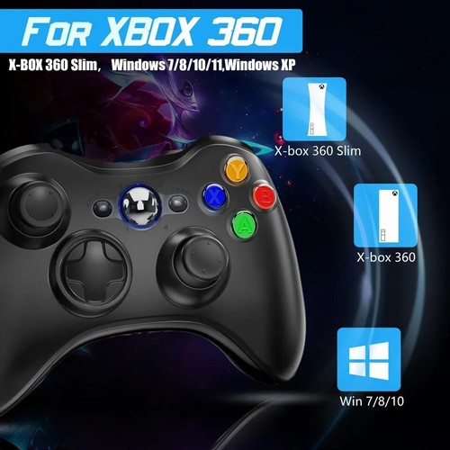 CONTROLLER WIRELESS NERO PER MICROSOFT Xbox 360 - Foto 3 di 15