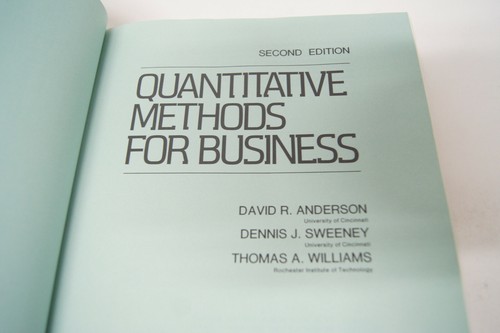 Quantitative Methods for Business 2nd Edition Anderson Sweeny Williams Textbook - Picture 3 of 7
