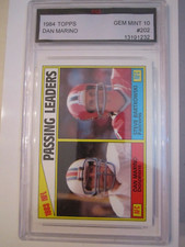 1984 DAN MARINO TOPPS #202 FOOTBALL CARD FGS GRADED 10 GEM MINT - TUB BBA-13