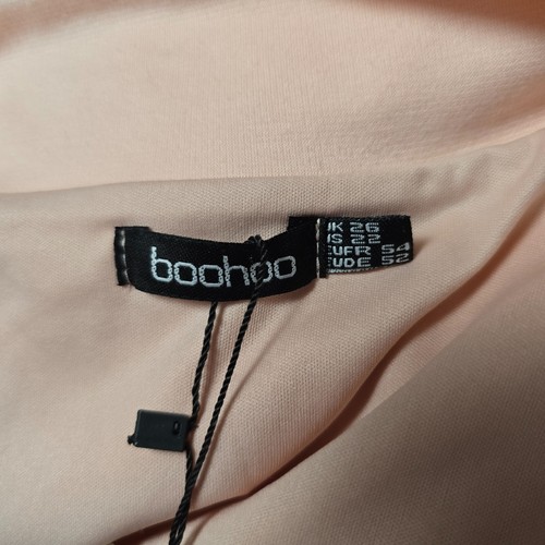 New Boohoo Womens Jacket Plus Size 26 Apricot Pink Stretch Knit Long Sleeve - Picture 12 of 15