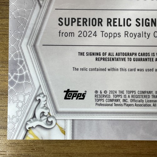 2024 Topps Royalty Tennis Genie Bouchard Superior Relic Signatures - Gold #05/10 - Bild 11 von 11