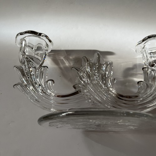 FOSTORIA ART GLAS KLAR KRISTALL BAROCK ZWEI LITE KERZENLEUCHTER KERZENSTÄNDER - Bild 13 von 20