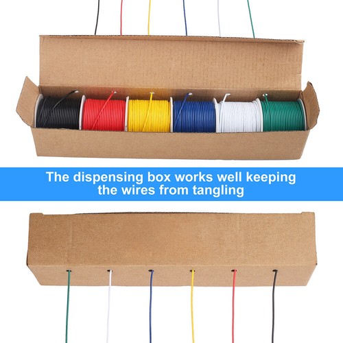 22 AWG Flexible PVC Wire Electric Wire 22 Gauge Coper Hook Up Cable 6 Color - Picture 6 of 7