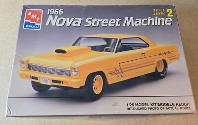 Vintage OPEN BOX! AMT 1966 Nova Street Machine Model in 1/25 Scale - 1999 Issue