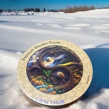 Crafthub Heaven Yin Yang Wooden Puzzle In Round Box, 125 Pieces, Gift