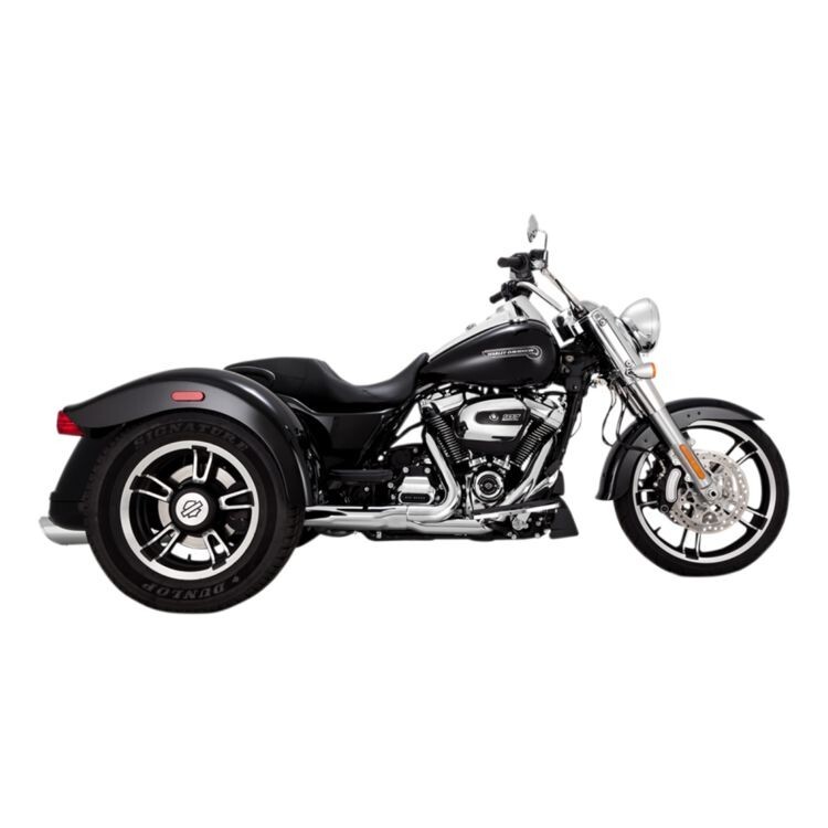 Vance & Hines - 16796 - Twin Slash Round Slip-Ons, Chrome