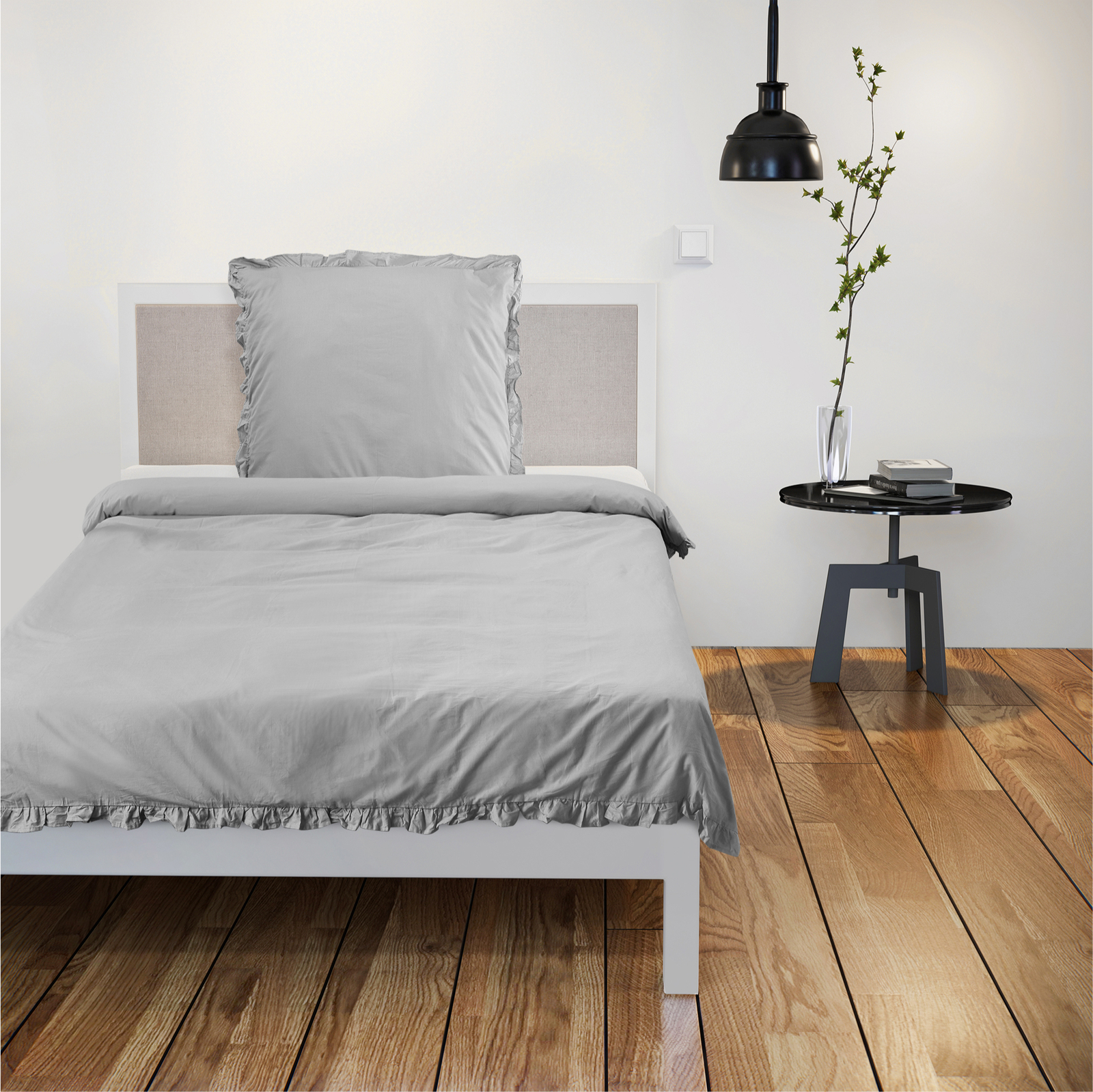 Набор для ванной комнаты - 135 x 200 см - Einzel Set graue Bettwäsche