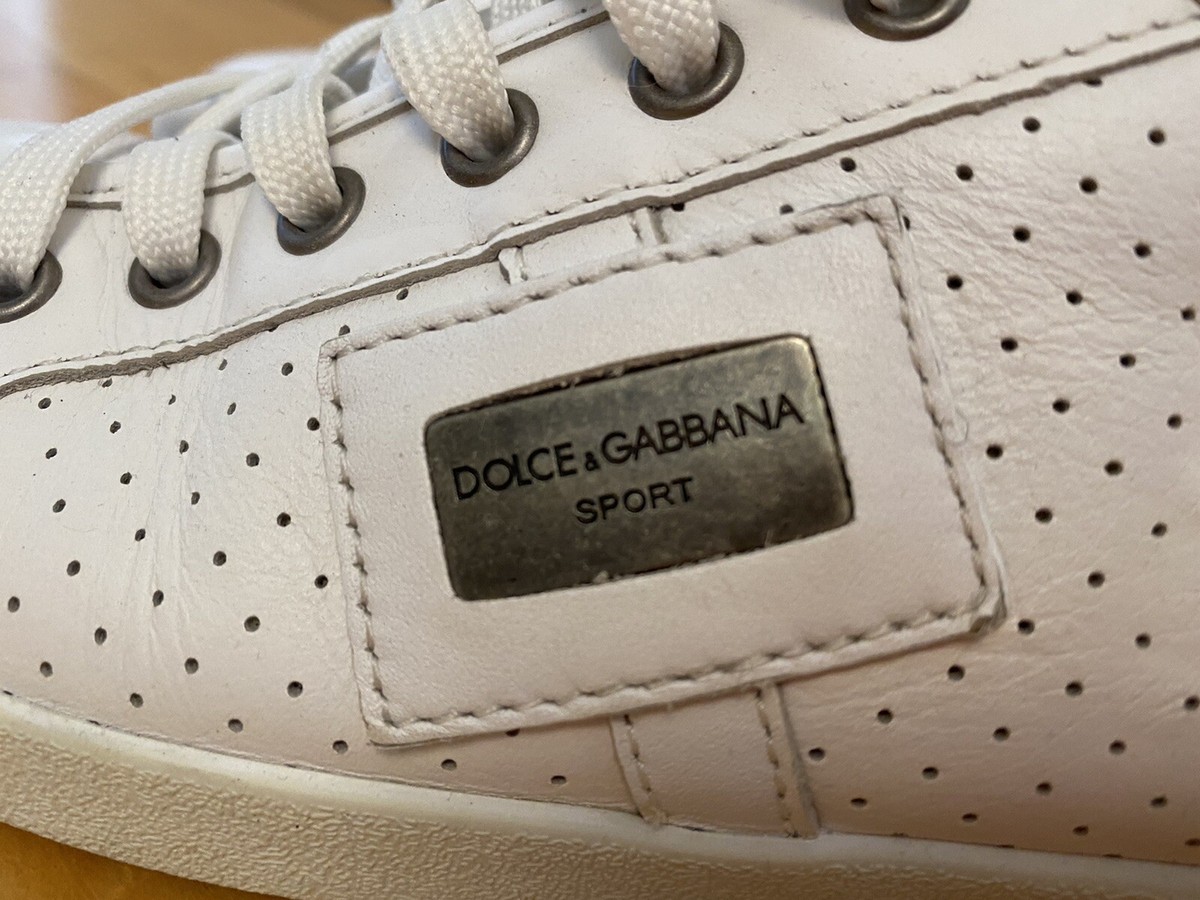 Baskets Dolce & Gabbana Blanches Pour Homme - Taille UK 7, Cuir, Occasion Très Bon état