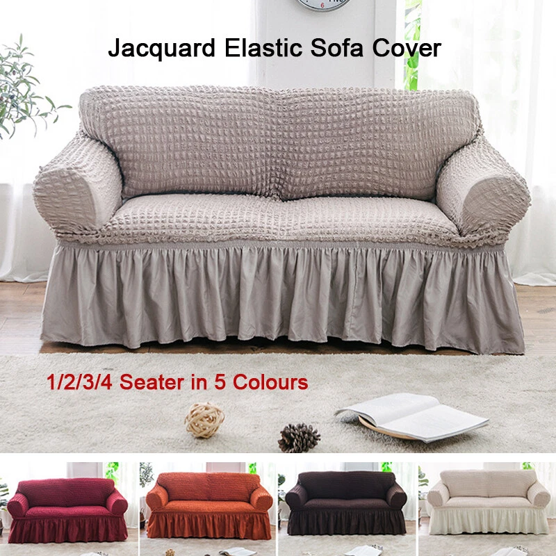 UK 1 2 3 Seater Alternate Jacquard Sofa Cover Sofa Protector Elastic Slip Covers