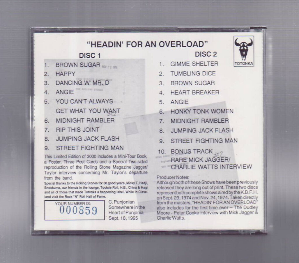 CD) THE ROLLING STONES - Headin' For An Overload / 2 Disc