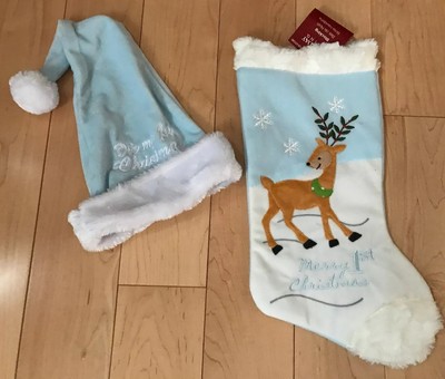 baby boy 1st christmas stocking