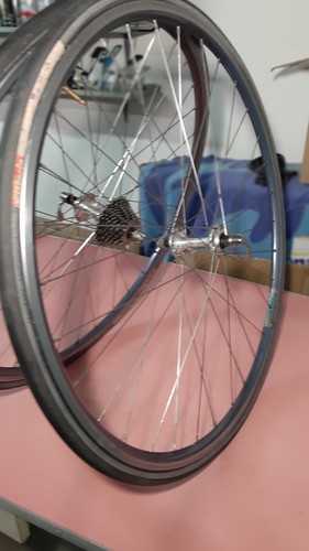 Ruote Campagnolo Cerchi Ambrosio Alluminio Vintage Bike - Picture 16 of 24