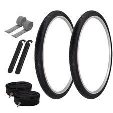 PRO TIRES 700 x 40 Black W-2101 W/ TUBES, RIM STRIPS, TIRE LEVERS 33mm Presta