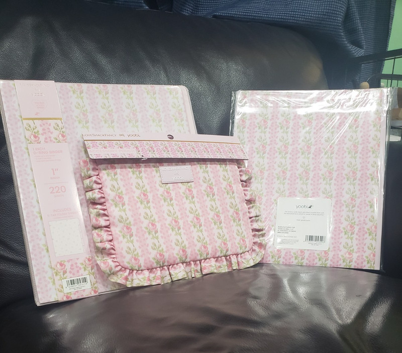 LoveShackFancy X Target 1" D-Ring Binder, Pencil Case &Two Folders