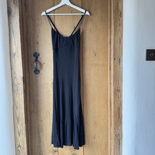 Ted Baker Black Midi Dress Women’s Size 10 Rhinestone Straps Elegant Evening