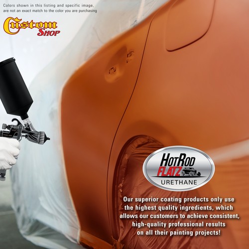 HOT ROD FLATZ Oxide Red Quart Kit URETHANE Flat Auto Car Paint Kit - Picture 5 of 5