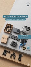 Akaso V50 Pro 4K Action Cam w/ Waterproof Case, External Mic & 4 Batteries, ETC.