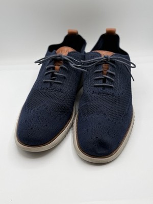 Cole Haan 2 Zerogrand (Sz 12) Stitchlite Oxford Blue Mens Knit Grand OS Wingtip